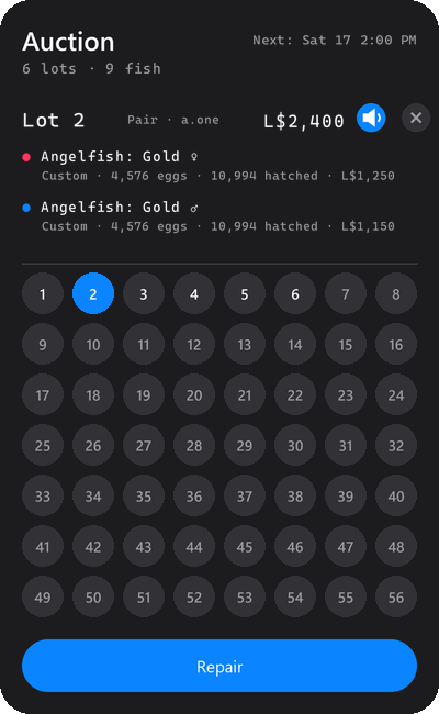 The HUD's Lots page